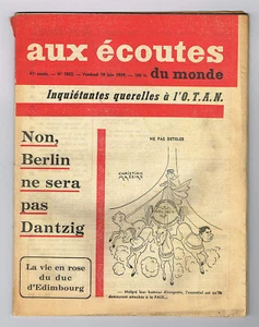 *** Aux écoutes du monde *** n° 1822 (19/06/1959) - Querelles à l'O.T.A.N. - Imagen 1 de 2