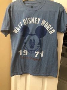 Mickey Mouse Walt Disney World 71 Classic Always Original Blue Shirt SZ S - Picture 1 of 4