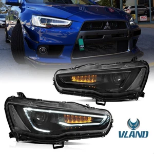 For 2008-17 Mitsubishi Lancer EVO VLAND Pair LED Headlights Projector Headlights - Bild 1 von 12