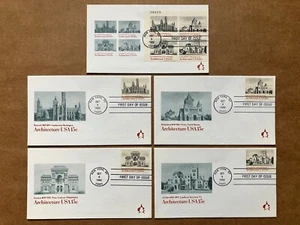 1980 15c American Architecture 1838-41 Andrews Cachet FDC Master Set of 5 /1000 - Picture 1 of 11