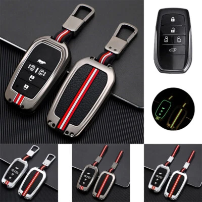 Zinc Alloy Silicone Car Key Fob Case Cover For Toyota Previa Alphard 2014-2020 Foto 1 de 4