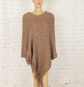 Mujeres Poncho Estola Capa Encogimiento de hombros Chaqueta Chal Saltador Lentebrillo Brillo Bonito - Imagen 1 de 44