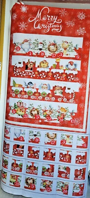 100% Cotton Fabric christmas advent calendar - LITTLE JOHNNY - 150cm Material - Image 1 of 2