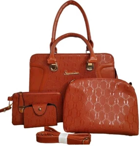 Soperwillton 4-Piece Set, Shoulder Handbag -Clutch-ID Holder- Purse - Picture 1 of 8