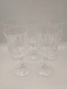5 x Atemberaubende Bleikristall geschliffene Glas hohe Facette Stiel Weingläser 16,4 cm 280 ml - Bild 1 von 10