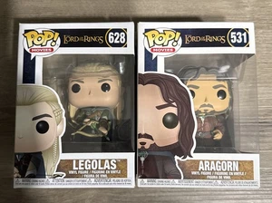 Funko Pop! Lord of the Rings Aragorn 531 And Legolas 628 Vaulted LOTR - Picture 1 of 6
