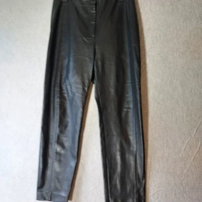 Pantalones de imitación de cuero negros Ann Taylor talla 8 Foto 1 de 4