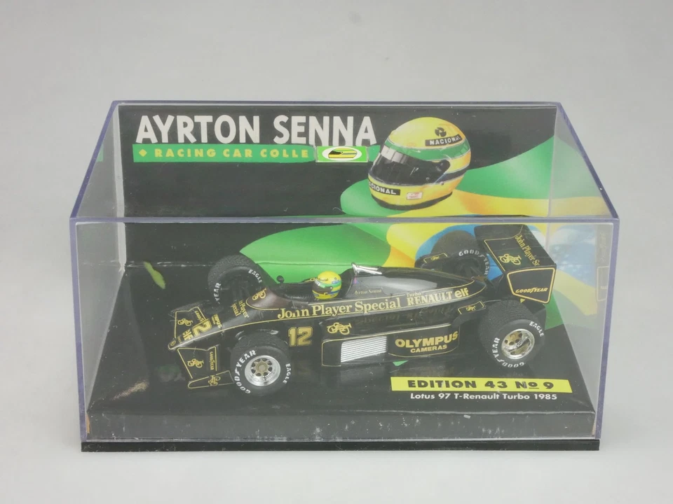 Lang Minichamps 1/43 F1 Ayrton Senna 12 Lotus 97 T-Renault 1985 9 Vetrina 133074 - Immagine 1 di 4