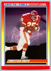1990 Score Christian Okoye Kansas City Chiefs #321 - Picture 1 of 2
