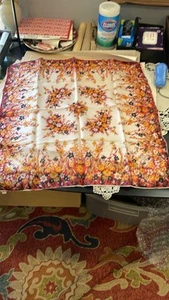 Carson Prairie square 30X30 VTG scarf made of pure silk, made in Spain, retro - Picture 1 of 7