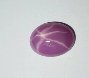 Opaque Star Ruby Oval 15x12 mm Cabochon 6 Rayed Lab-created Stone 1 piece Lot - Picture 1 of 10