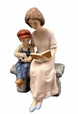 MEICO, Inc. Fine Porcelain Figurine of Mother Reading Book W Son Paul Sebastian