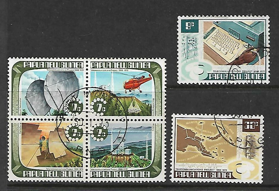 1972 Communications set of 6 in Block of 4 & 2 Singles Cancelled to Order  - Image 1 of 1