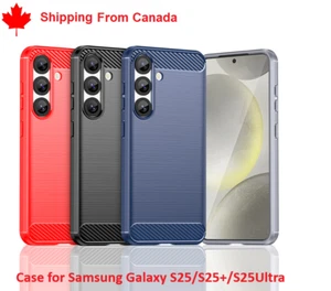 Pour Samsung S25/S25+/ S25Ultra - Coque TPU souple antichoc en fibre de carbone - Photo 1 sur 7