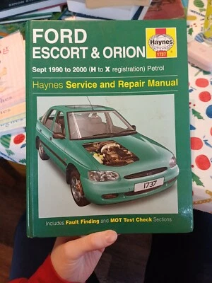 HAYNES FORD ESCORT & ORION - SERVICE AND REPAIR MANUAL (SEPT 1990 - 2000) - Image 1 of 3