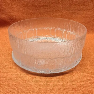 Vintage Tapio Virkkala Finlandia grande insalatiera in vetro 9" - Foto 1 di 7