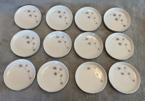 Creative Fine China 1014 Platinum Starburst Japan, 12 Butter Pat/Coasters - Picture 1 of 5