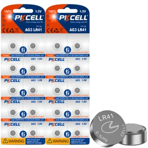PKCELL 20x LR41 AG3 392 384 192 1.5V Button Coin Cell Batteries for Thermometers - Picture 1 of 8