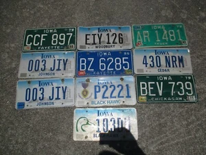 10 Iowa Nummernschild Konvolut zum Sammeln oder Dekorieren Männerhöhle # 2 - Bild 1 von 1