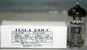 E83CC Tesla NOS Top O Getter Silver Pins Amplitrex tested #2431012 - Bild 1 von 8