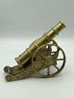 Brass Cannon 19cm Field Cannon 2.2kg Vintage Display Ornament For Desk Office