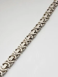 925 Sterling Silver Women's Men's Bracelet/Solid Silver Handmade Unisex Jewelry - Picture 1 of 8