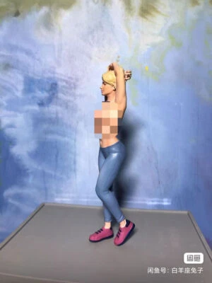 1/18 Stretching sexy girl Scene Prop Miniature Figure Doll For Car Model Toys - image 1 of 3