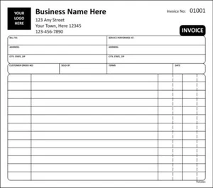 Invoice For Services / 2 or 3 Part Carbonless / TMG061 / Customized - Bild 1 von 1