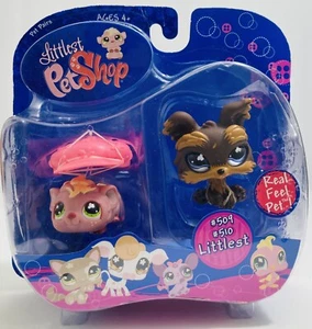 ✨ LPS Littlest Pet Shop Pairs YORKIE Dog 509 GUINEA PIG Littlest Real Feel MOC