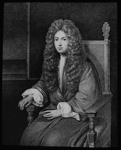ROBERT BOYLE C1890 ANTIQUE Magic Lantern Slide SCIENTIST - Picture 1 of 3