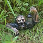 Harz Halloween-Horror-Gnome-Statue Mit LED-Licht Zombie-Statue  Garten