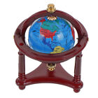 1Pc 1:12 Dollhouse rolling globe with wood stand miniature furniture accesso^V6