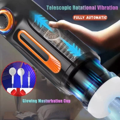Automatic Sucking Thrusting Masturbator Cup Male Heating Stroker Blowjob Sex Toy - image 1 of 4