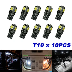 10PCS/SET 8 LED SMD Canbus T10 194 168 W5W 5730 White Car Side Wedge Light Lamp - Picture 1 of 6