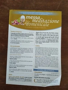 FOGLIETTO 2017 11 26 MESSA MEDITAZIONE DOMENICALE 26 NOVEMBRE 2017 - Picture 1 of 2