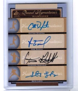 2012 SP Signature Edition Cutter Dykstra Jose Garcia Garfield Lintz Quad Auto - Picture 1 of 1