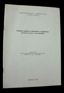 Alleva,Luciani,Ventura PROBLEMI SOCIALI TRA REFERENDUM E LEGISLAZIONE / dispensa - Imagen 1 de 1