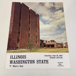1969 University of Illinois Fighting Illini vs Washington State Program Magazine - Picture 1 of 14