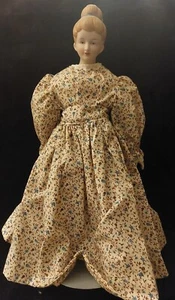 vintage Japan Borgfeldt 16" bisque head cloth body With dress / stand - Picture 1 of 10