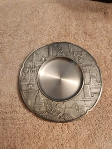 Selangor Pewter Candle Holder / Plate. Landmarks - Picture 1 of 8
