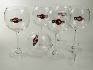 6 x Martini Aperitif Balloon Glass Bordeaux Cup Copa Goblet Glasses Cocktail 7310 - Picture 1 of 7