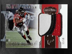 DEVONTA FREEMAN 2017 PLATES & PATCHES PATCH #31/50 FALCONS FSU SEMINOLES   - Picture 1 of 1