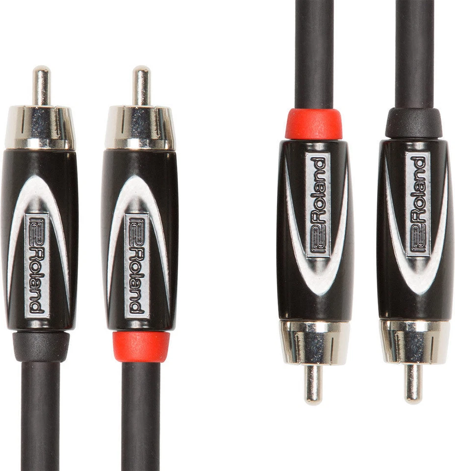 Roland RCC-10-2R2R Hi-Density Oxygen-Free 2X RCA to Dual RCA Jacks (10ft) Cable - Image 1 of 1