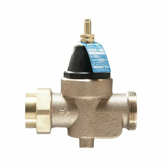 Watts In-Line Water Pressure Reducing Valve (Female, Brass, Lead Free)