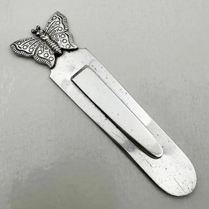 NOVELTY BUTTERFLY BOOKMARK STERLING SILVER ELIZABETH II Birmingham 1985 - Picture 1 of 5