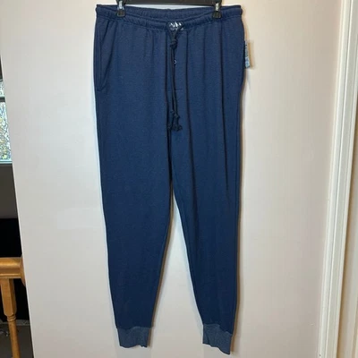 NWT Lucky Brand Sleepwear Pajama Bottoms Blue Slim Tapered Leg Mens Size Large L - Image 1 of 4