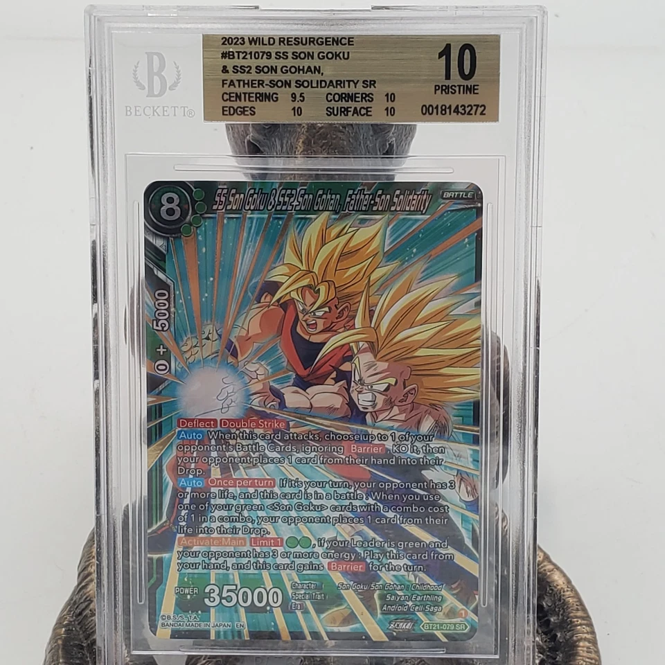 Dragon BS SS Son Goku & SS2 Son Gohan Father-Son Solidarity BT21-079 SR BGS 10 - Image 1 of 1