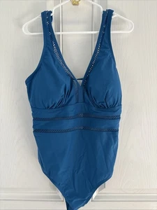 CUPSHE one piece swimsuit Blue, 2x Plus Size, New In Bag - Foto 1 di 5