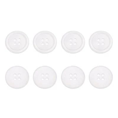 8Pcs Natural Shell Buttons,20mm 4 Holes Pearl Button,White - Image 1 of 4