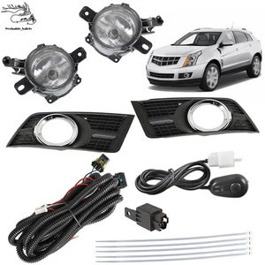 For Cadillac SRX 2010-2015 16 Fog Lights Lamps w/Black Cover&Switch+Harness Kits - Picture 1 of 13